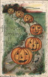 My Halloween Greetings to Thee Postcard