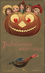 Thanksgiving Greetings Children Postcard Postcard Postcard