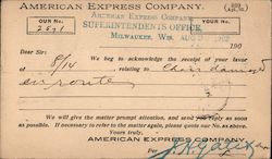 American Express Company - A Letter Postal Cards & Correspondence Postcard Postcard Postcard