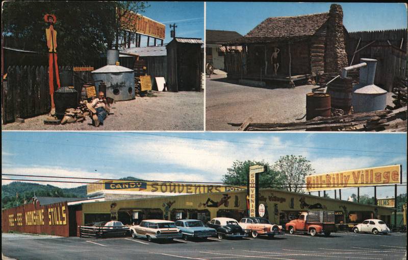 Hill-Billy Village Pigeon Forge, TN Postcard