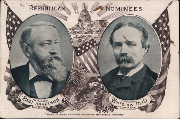 Republican Nominees, Harrison and Reid, 1892 - Wright's Indian ...