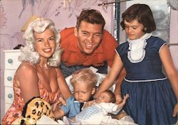 Jayne Mansfield and Family Postcard