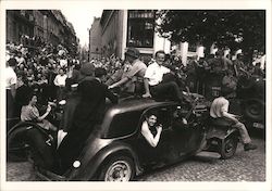 Liberation of Paris August 1944, Robert Capa France Cars Postcard Postcard Postcard