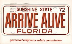 Arrive Alive in Florida Postcard