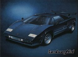 a Black Lamborgini Postcard