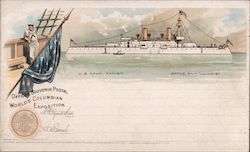 U.S. Naval Exhibit, Battle Ship "Illinois", World's Columbian Exposition Postcard