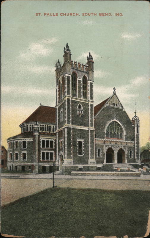 St. Pauls Church South Bend, IN Postcard