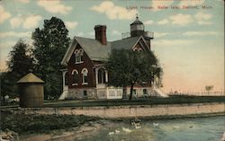 Light House on Belle Isle Postcard