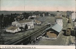 C. M. & St. Paul Station Postcard