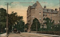 Technical High School and College Street, Toronto Postcard