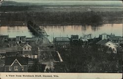 A View from Morabach Bluff Durand, WI Postcard Postcard Postcard