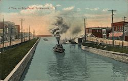 A Tow on Erie Canal Tonawanda, NY Postcard Postcard Postcard