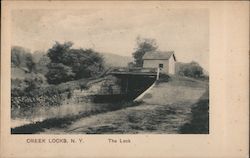 The Lock, Creek Locks Postcard