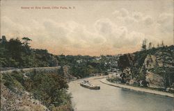 Scene on the Erie Canal Little Falls, NY Postcard Postcard Postcard