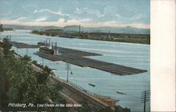 Coal Fleets on the Ohio River Postcard