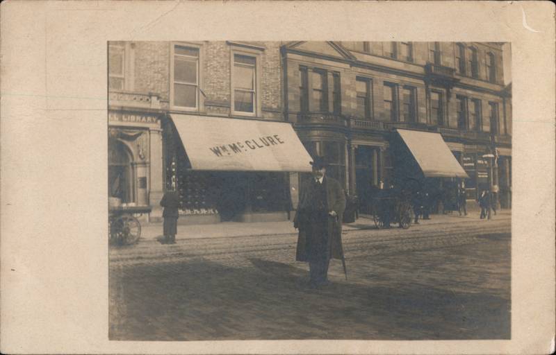 William McClure Shop,  Linen Hall Library, Donegal Square North Belfast, Northern Ireland Postcard