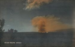 Kilauea Volcano, Tinted Photo Postcard