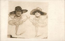 Two Women - Heads Through Holes Postcard