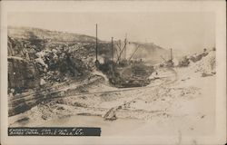 Excavation for Lock #17, Barge Canal Little Falls, NY Postcard Postcard Postcard