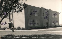 School House building Postcard