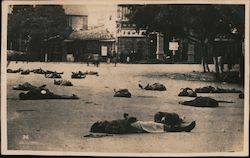 Dead Bodies on Street, China? Postcard