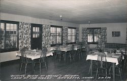 Dining Room at Jesme's Resort Lake of the Woods Baudette, MN Postcard Postcard Postcard