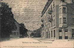 Veltheim near Winterthur - Feldstrasse Street View Switzerland Postcard Postcard Postcard