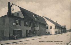 Village Street with Post Office Veltheim, Switzerland Postcard Postcard Postcard