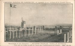 Sarrebourg National Cemetery, 14,000 victims of the Great War laid to rest. France Postcard Postcard Postcard