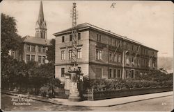 Technical school building, Aue in the Ore Mountain Germany Postcard Postcard Postcard