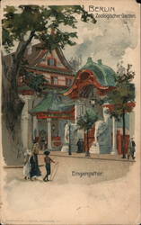 Zoological Garden Entrance Berlin, Germany Postcard Postcard Postcard