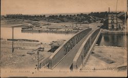 Saint-Nazaire. The Swing Bridge and Port Office of the New Docks. France Postcard Postcard Postcard