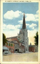 St. Mary'S Catholic Church York, PA Postcard Postcard