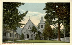 Sacred Heart Catholic Church Lake George, NY Postcard Postcard