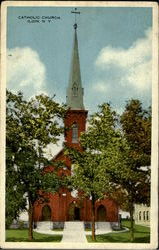 Catholic Church Ilion, NY Postcard Postcard