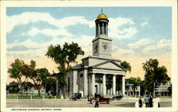 Unitarian Church Quincy, MA Postcard Postcard