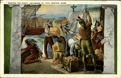 Boston Tea Party, December 16, 1773 Postcard