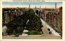 Commonwealth Ave. looking East Postcard