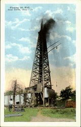 Flowing Oil Well Tulsa, OK Postcard Postcard