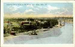 Cameron River Scene In Oil Field Tulsa, OK Postcard Postcard