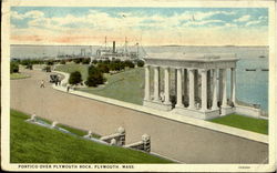 Portico Over Plymouth Rock Massachusetts Postcard Postcard