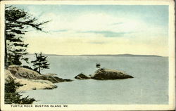 Turtle Rock Bustins Island, ME Postcard Postcard