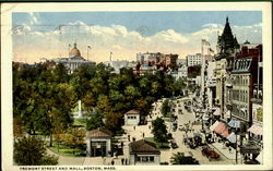 Tremont Street and Mall Postcard