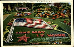 Floral Flag, Roger Willims Park Postcard