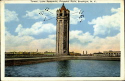 Tower, Lake Reservoir Prospect Park Brooklyn, NY Postcard Postcard