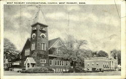 West Roxbury Congregational Church Massachusetts Postcard Postcard