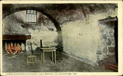 Guard Room And Dungeon. Fort Marion Postcard