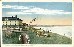 Sunday Afternoon At Wells Beach Maine Postcard Postcard