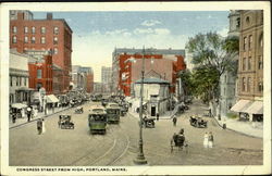 Congress Street Form High Portland, ME Postcard Postcard