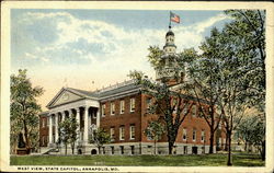 West View, State Capitol Annapolis, MD Postcard Postcard